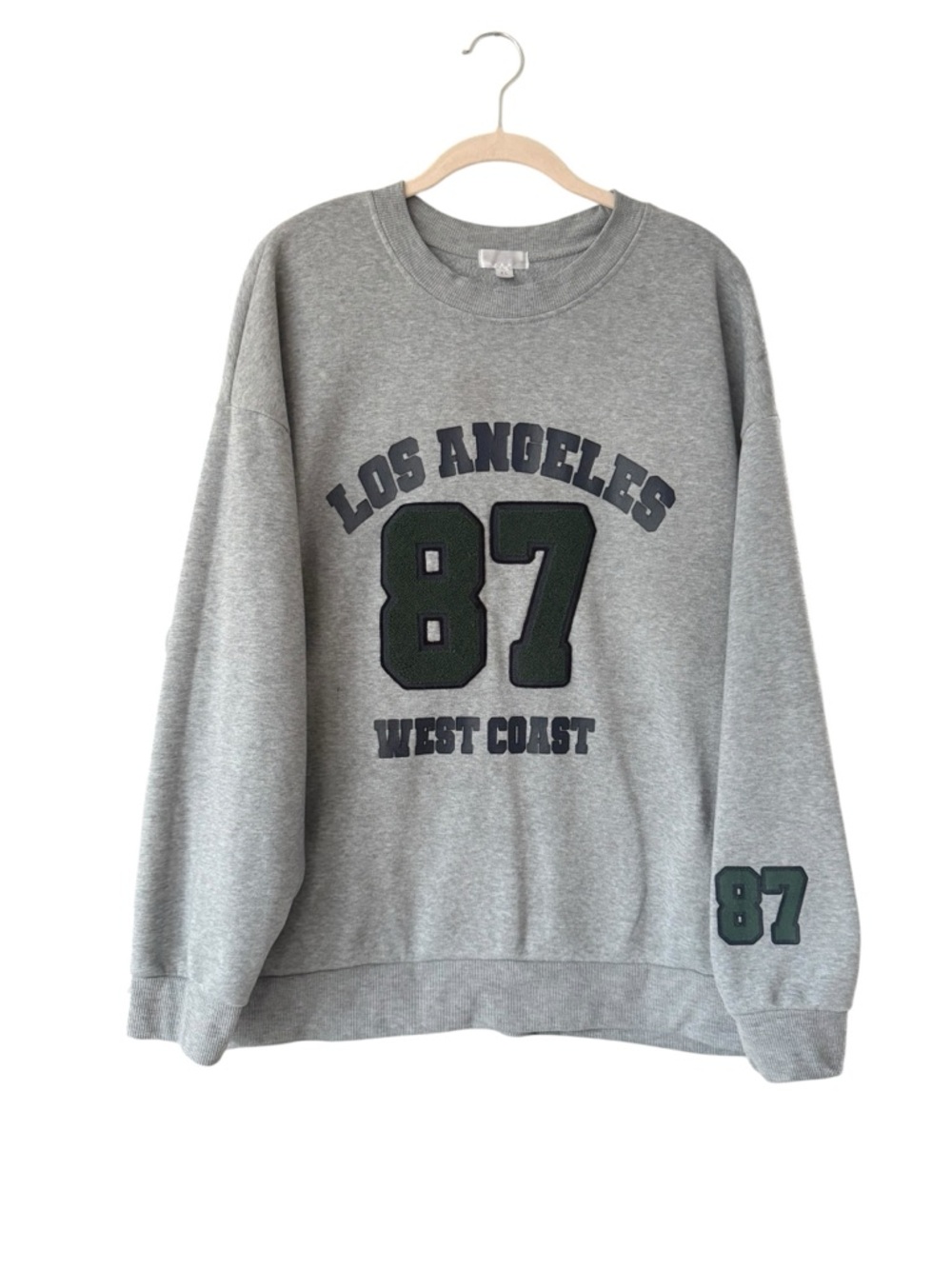 Women’s Gray 'Los Angeles 87' West Coast Graphic Sweatshirt Size XL Athleisure